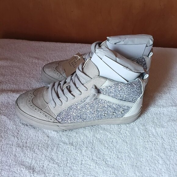 Shu Shop Women's Riley  Glitter Mid Top Sneakers Size 6 NIB - Picture 5 of 6